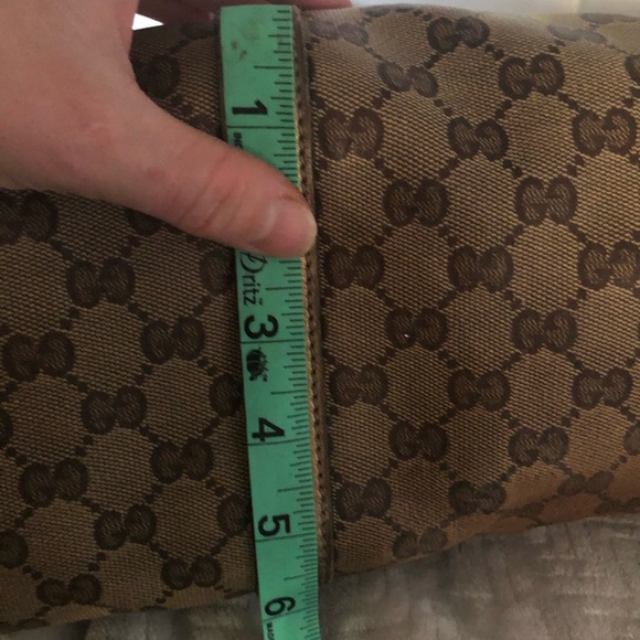 🔥GUCCI🔥STUNNING Authentic vintage large Jackie canvas print and lambskin - Picture 16 of 17